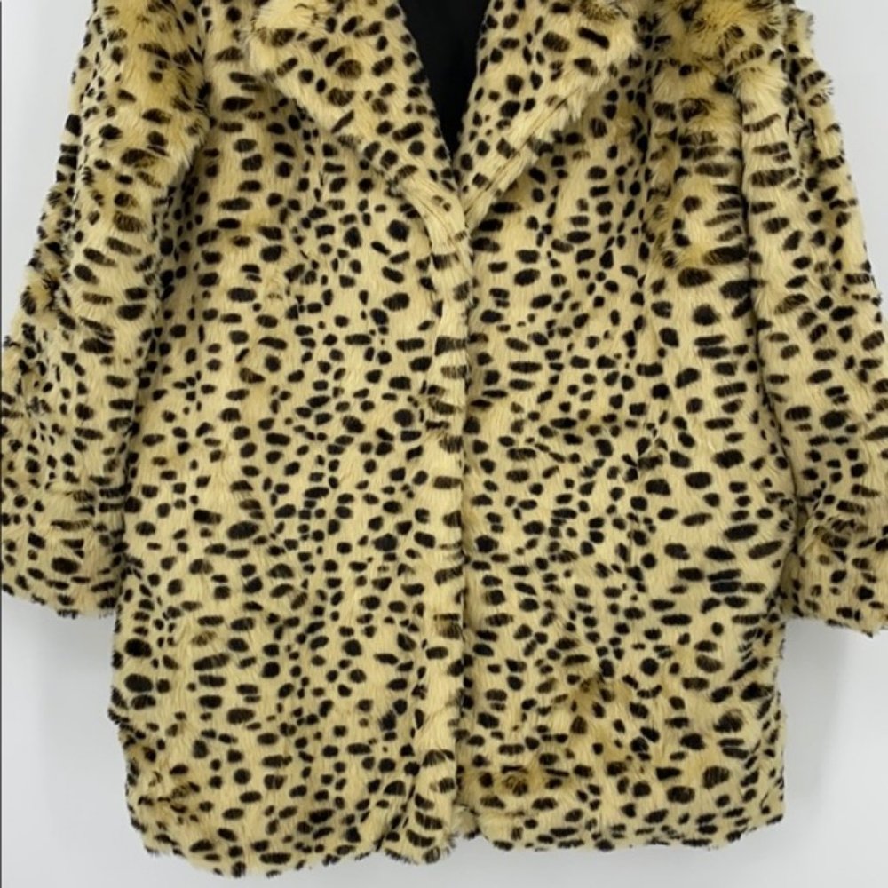 Forever 21 Animal Cheetah Print Faux Fur Coat - Picture 7 of 15